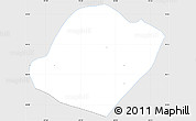 Silver Style Simple Map of Soledad Atzompa, single color outside