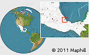 Satellite Location Map of Soledad de Doblado, highlighted country