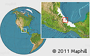Satellite Location Map of Soledad de Doblado, highlighted parent region
