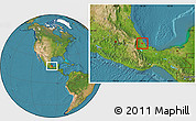 Satellite Location Map of Soledad de Doblado
