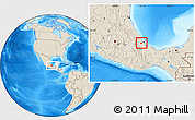 Shaded Relief Location Map of Soledad de Doblado