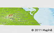 Physical Panoramic Map of Tamiahua