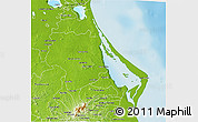 Physical 3D Map of Tampico Alto