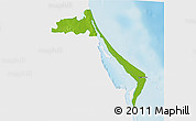Physical 3D Map of Tampico Alto, single color outside