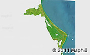 Satellite 3D Map of Tampico Alto, single color outside