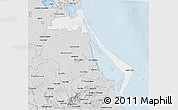 Silver Style 3D Map of Tampico Alto