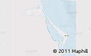 Silver Style 3D Map of Tampico Alto, single color outside