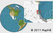 Satellite Location Map of Tampico Alto, highlighted country, highlighted parent region
