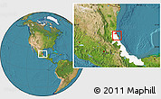 Satellite Location Map of Tampico Alto, highlighted parent region