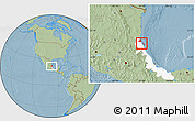 Savanna Style Location Map of Tampico Alto, highlighted parent region, hill shading