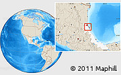 Shaded Relief Location Map of Tampico Alto, highlighted parent region