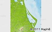 Physical Map of Tampico Alto