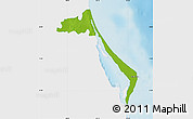 Physical Map of Tampico Alto, single color outside