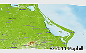Physical Panoramic Map of Tampico Alto