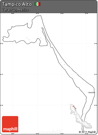 Blank Simple Map of Tampico Alto, cropped outside