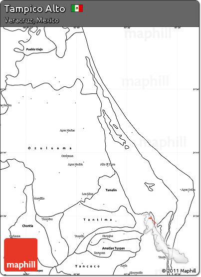 Blank Simple Map of Tampico Alto