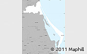 Gray Simple Map of Tampico Alto