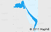 Political Simple Map of Tampico Alto, single color outside