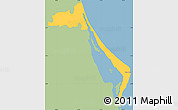 Savanna Style Simple Map of Tampico Alto, single color outside