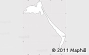 Silver Style Simple Map of Tampico Alto, cropped outside