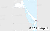 Silver Style Simple Map of Tampico Alto, single color outside