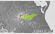 Physical 3D Map of Tancoco, desaturated
