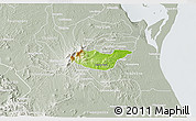 Physical 3D Map of Tancoco, lighten, semi-desaturated