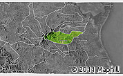 Satellite 3D Map of Tancoco, desaturated