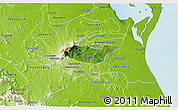 Satellite 3D Map of Tancoco, physical outside