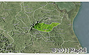 Satellite 3D Map of Tancoco, semi-desaturated