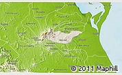 Shaded Relief 3D Map of Tancoco, physical outside