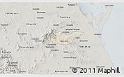 Shaded Relief 3D Map of Tancoco, semi-desaturated