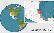 Satellite Location Map of Tancoco, highlighted country, highlighted parent region
