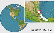 Satellite Location Map of Tancoco, highlighted parent region