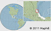 Savanna Style Location Map of Tancoco, highlighted parent region, hill shading