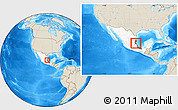 Shaded Relief Location Map of Tancoco, highlighted country, highlighted parent region, within the entire country