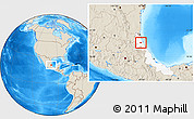 Shaded Relief Location Map of Tancoco, highlighted parent region