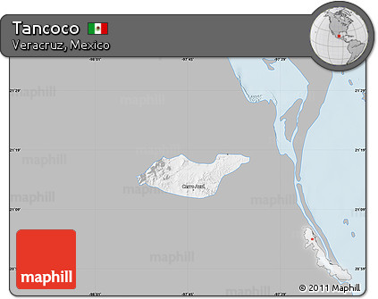 Gray Map of Tancoco, single color outside