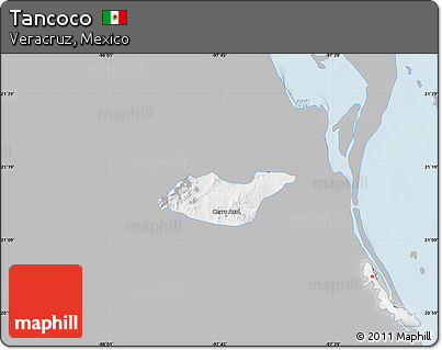 Gray Map of Tancoco, single color outside