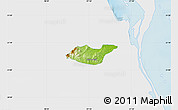 Physical Map of Tancoco, single color outside