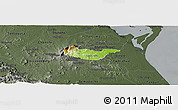 Physical Panoramic Map of Tancoco, darken, semi-desaturated