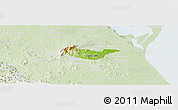 Physical Panoramic Map of Tancoco, lighten