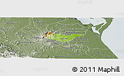 Physical Panoramic Map of Tancoco, semi-desaturated