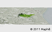 Satellite Panoramic Map of Tancoco, lighten, semi-desaturated