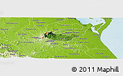 Satellite Panoramic Map of Tancoco, physical outside