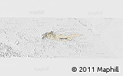 Shaded Relief Panoramic Map of Tancoco, lighten, desaturated