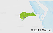 Physical 3D Map of Tantima, single color outside