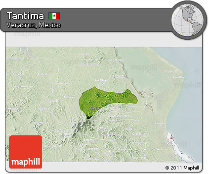 Satellite 3D Map of Tantima, lighten