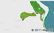 Satellite 3D Map of Tantima, single color outside