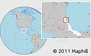 Gray Location Map of Tantima, highlighted parent region
